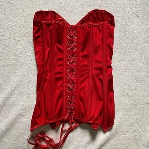 COQUETTE - Red Corset - String Back